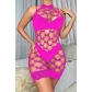 Fun Lingerie Sexy Hanging Neck Women's Transparent Hollow out Silk Socks Tight Mesh Clothing One Piece w561