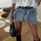 Slim fitting three-dimensional pocket short skirt for women JY23279
