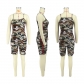 Fashion casual camouflage vest shorts D8016