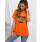 Casual style short sleeved top letter printed T-shirt SD30514