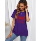 Casual style short sleeved top letter printed T-shirt SD30524