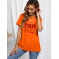 Casual style short sleeved top letter printed T-shirt SD30524