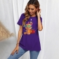 Casual style short sleeved top letter printed T-shirt SD30502