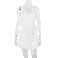 Short Skirt Slim Fit Open Back Sleeveless Strap Dress French Dress D1359