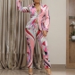 Fashion casual printed long sleeved jacket suit pants set D197