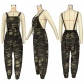 Loose camouflage work suit jumpsuit with straps HR23041
