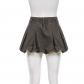 Trendy work clothes pleated flower bud wrap buttocks half body short skirt LQMED03779