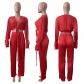 Women's pleated and banded wide leg pants set NK318