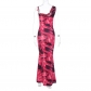 Fashionable printed sexy backless slim fitting suspender dress D3412399K