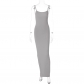 Casual Long Dress High Waist Slim Fit Suspended Dress D3512624W