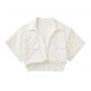 Multi color solid color versatile knot embellishments double pocket short sleeved short shirt T688426161693