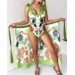 Sexy Covering Belly Show Thin Open Back Skirt One Piece Swimwear Women's Foreign Trade Chiffon Beach Skirt Cover Up OMY1125