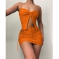 Sexy and fashionable two piece off shoulder drawstring set YD8733-A6