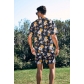 Hawaiian Beach Blossom Shirt Short Sleeve Set Men's Loose Vacation Shirt Shorts Two Piece Set Men's Y711648370800