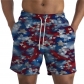 Summer New Men's Independence Day Element 3D Digital Printing Shorts Loose Straight Beach Pants bm00005