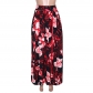 Women's casual printed zipper split elastic waist skirt with multiple colors S390502