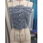 Chest wrapped denim tight corset style short top vest MC23001