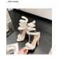 Women's shoes with fur and snake shaped winding, slim heeled high heeled sandals cx227-11