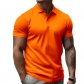 Men's Polo Neck Short Sleeve T-shirt Polo Shirt Men's Enlarged Loose Collar Solid Color T-shirt POLO1877
