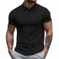 Men's Polo Neck Short Sleeve T-shirt Polo Shirt Men's Enlarged Loose Collar Solid Color T-shirt POLO1877