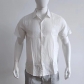 Summer casual lapel solid color short sleeved button men's linen shirt men's clothing YFY23091