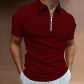New POLO Shirt Zipper Stripe Men's Polo Shirt T-shirt YJ-PLS1