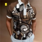 POLO shirt zipper plaid men's T-shirt top PLS-71