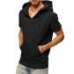 Men's oversized sports casual sleeveless men's hooded vest loose short sleeved camisole YFY23007
