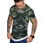 Popular round neck slim fitting camouflage casual short sleeved men's summer T-shirt top YFY23064