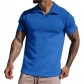 Summer Polo Neck T-shirt Men's Heavyweight Waffle Oversize Short Sleeve Solid casual V-neck Polo Shirt YFY23087