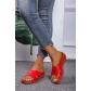 Women's shoes, solid color hollowed out splicing, casual thick sole slippers, cross-border HWJ1851