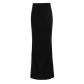 Fashionable Style Black Slim and Long Half length Skirt Wrapped Hip Skirt BSQ10197J