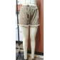Elastic waist drawstring casual high waisted Wish raw edge denim shorts for women MN2002-1