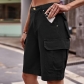 New Elastic Waist Denim Workwear Capris Shorts MN2116