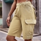 New Elastic Waist Denim Workwear Capris Shorts MN2116