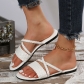 Women's shoes with casual beach flat bottomed slippers HWJ1877