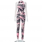 Tight and perforated printed vest, top, pants, casual set K23ST220