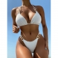 Swimwear with chest pad, women's split body swimsuit chain, high waist, sexy bikini ZTJ1282