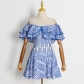 Embroidered Hollow Waist Waist Show Thin Dress TDR637094