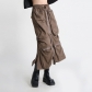 Heavy Industry Zipper Large Pocket Mid length Skirt High Waist Work Dress Half length Skirt TSK637528