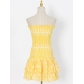 Off shoulder bra embroidered embroidered short skirt dress VDR787912