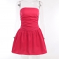 Simple and Sexy Slim Fit Showing Chest, Waist Wrap, Bra A Swing Dress, Solid Color Design, Hip Wrap Short Skirt JY23063