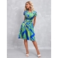 New Elegant Printed Short Sleeve Dress XML102061