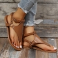 Women's outdoor flat bottom rivet buckle fashion flat bottom sandals YBJ470