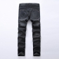 Denim pants with elastic edging KS1722