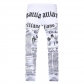 White printed jeans with letters in English printed elastic slim fitting casual men's pants KS9002