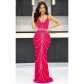 Women's solid color suspender sleeveless hot diamond backless long dress dress C6388