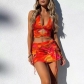 Beach Bikini Sexy halter vest Amazon low waist drawstring tie wrap hip skirt set HGWFS04646