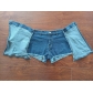 Apron Elastic Shorts Slim Fit Wrap Hip Pants F88504