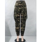 Fashion Camouflage Versatile Strap Cargo pants S6913